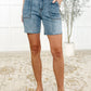 Sonnie Mid Rise Bermuda Cutoff Shorts