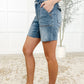 Sonnie Mid Rise Bermuda Cutoff Shorts