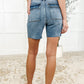 Sonnie Mid Rise Bermuda Cutoff Shorts