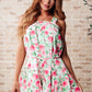 Soul Tied Floral Dress in Pink