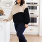Split Decision Color Block Cargo Sleeve Top