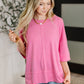 Stay On Top Relaxed Tee in Candy Pink