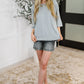 Stay On Top Relaxed Tee in Light Grey