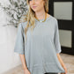 Stay On Top Relaxed Tee in Light Grey