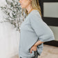 Stay On Top Relaxed Tee in Light Grey
