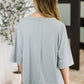 Stay On Top Relaxed Tee in Light Grey
