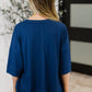 Stay On Top Relaxed Tee in Light Navy