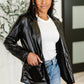 Streets of Dublin Faux Leather Blazer