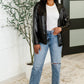 Streets of Dublin Faux Leather Blazer