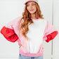 Stripes on My Sleeves Color Block Pullover