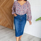 Sunday Brunch Blouse in Denim Floral