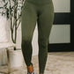 Sunday Splits High Waisted Leggings in Dark Olive