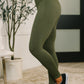 Sunday Splits High Waisted Leggings in Dark Olive
