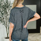 Sunday's Bestie Mineral Wash Top in Ash Black