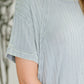 Sunday's Bestie Mineral Wash Top in Light Grey