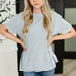 Sunday's Bestie Mineral Wash Top in Light Grey