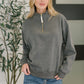 Sweater Weather Half Zip High Neck Pullover in Charcoal