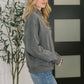 Sweater Weather Half Zip High Neck Pullover in Charcoal