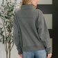 Sweater Weather Half Zip High Neck Pullover in Charcoal