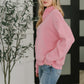 Sweater Weather Half Zip High Neck Pullover in Dark Pink