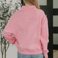 Sweater Weather Half Zip High Neck Pullover in Dark Pink