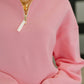 Sweater Weather Half Zip High Neck Pullover in Dark Pink