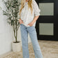 Sweet Ruffle Affair High Neck Blouse in Blue