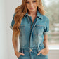 Sylvia Short Sleeve Denim Jumpsuit