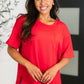Take It Easy Slouchy Tee in Red