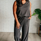 Taking It Easy Tank and Pants Set in Black