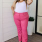 Tanya Control Top Faux Leather Pants in Hot Pink