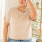 Textured Boxy Top in Taupe
