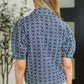 The Darling Detail Collared Blouse in Denim