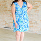 The Sun's Been Quite Kind V-Neck Dress in Blue