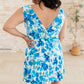 The Sun's Been Quite Kind V-Neck Dress in Blue