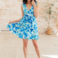The Sun's Been Quite Kind V-Neck Dress in Blue