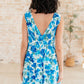 The Sun's Been Quite Kind V-Neck Dress in Blue