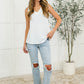 Thread Lightly Ribbed Knit Tank in Ivory