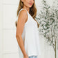 Thread Lightly Ribbed Knit Tank in Ivory
