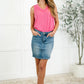 Thread Lightly Ribbed Knit Tank in Strawberry Pink