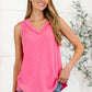 Thread Lightly Ribbed Knit Tank in Strawberry Pink