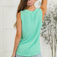 Thread Lightly Ribbed Knit Tank in Tiffany Blue