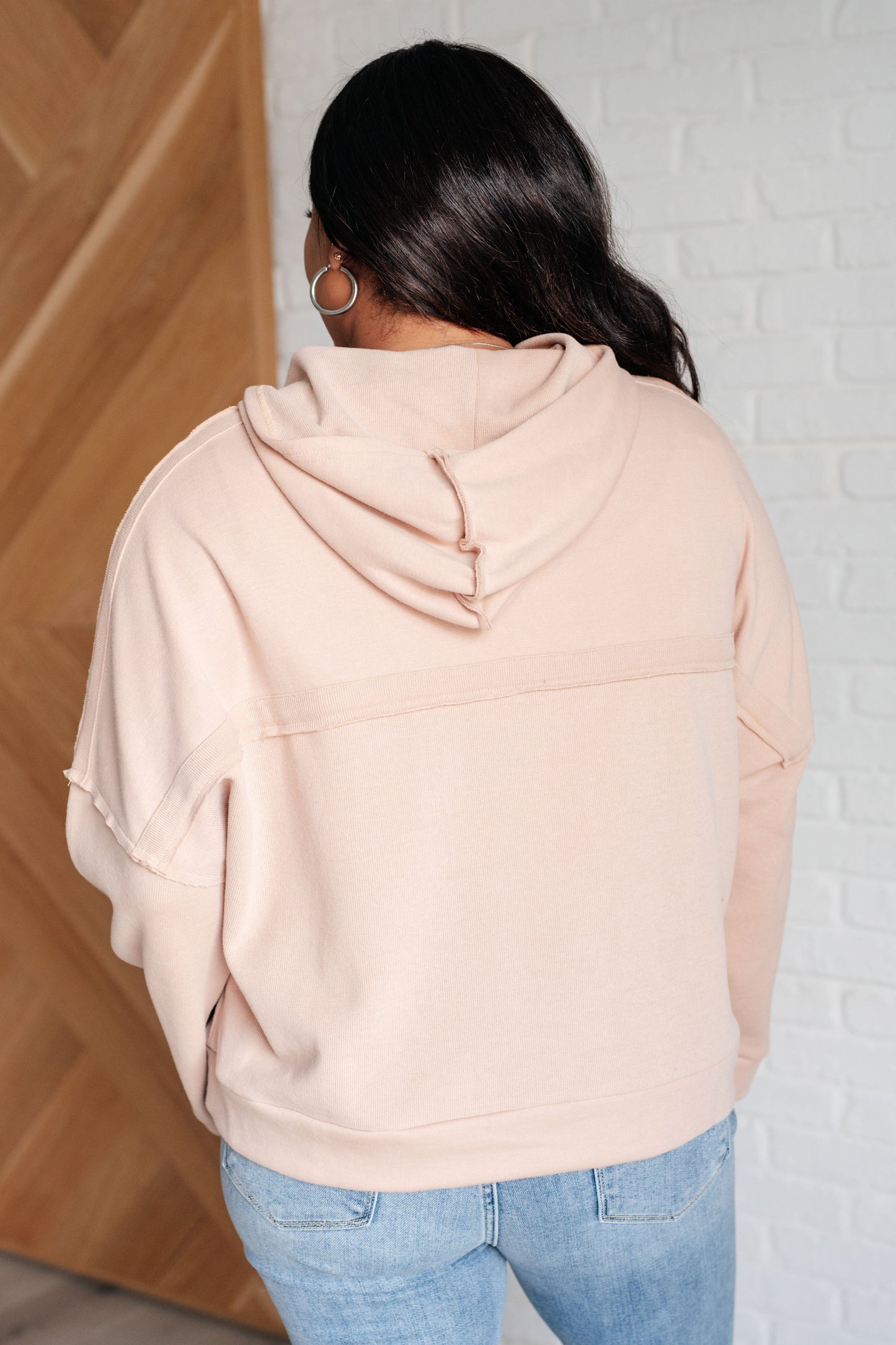 Throwback Heartthrob Hoodie in Beige