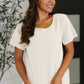 Thyme Boxy Tee in Cream
