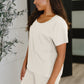 Thyme Boxy Tee in Cream