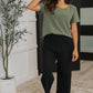 Thyme Boxy Tee in Dusty Pine