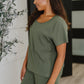 Thyme Boxy Tee in Dusty Pine