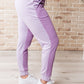 Tommy Two Tone Waffle Joggers Purple