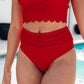 Tonga Scalloped High Waisted Swim Bottoms