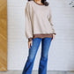 Too Good to be True Striped Drop Shoulder Top in Brown